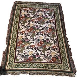 Vintage Mohawk Home Throw Fruitful Garden 66" by 44"